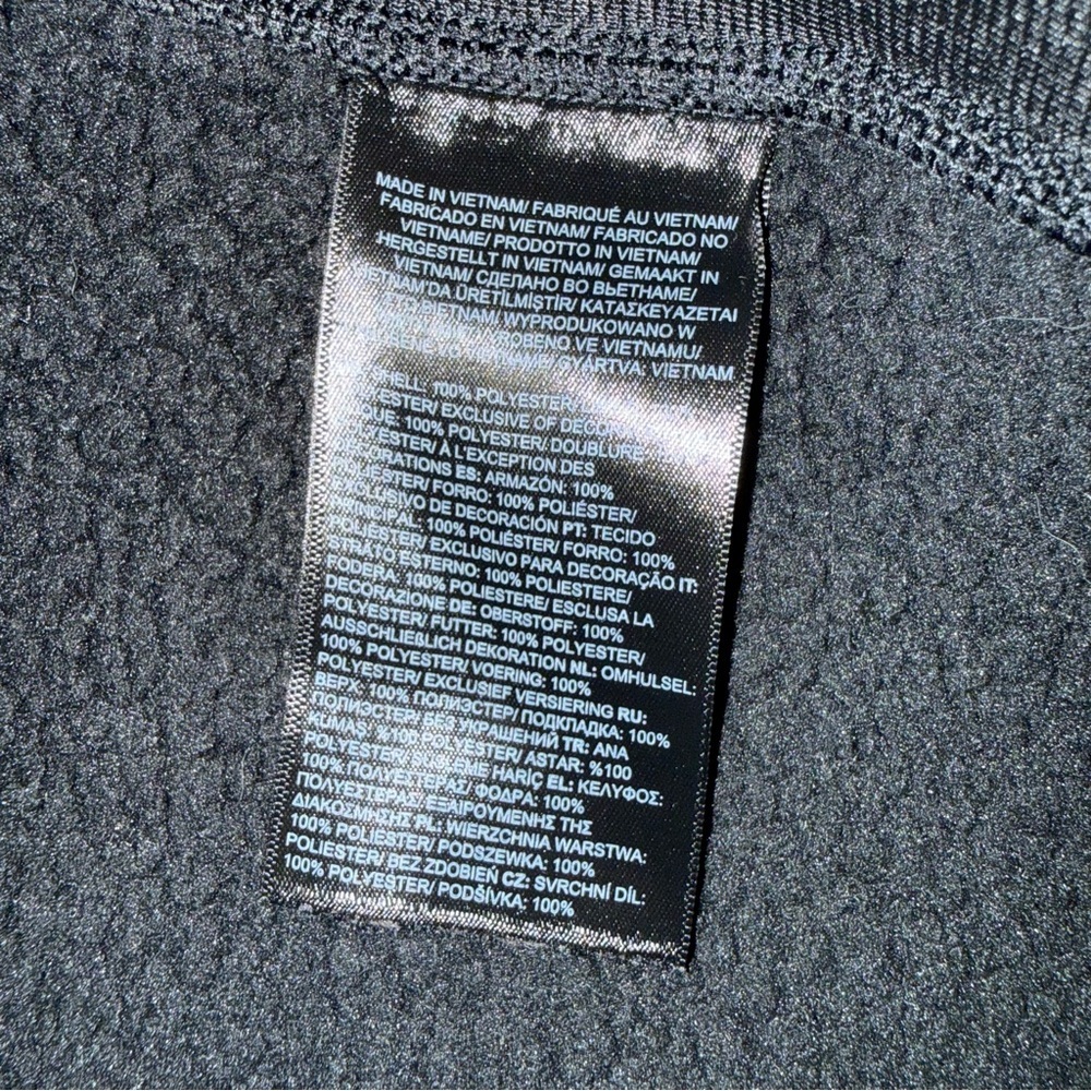 THE NORTH FACE Mens Fleece Black Vest Medium Logo - Picture 8 of 12